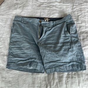 Faherty Blue Linen shorts size 35